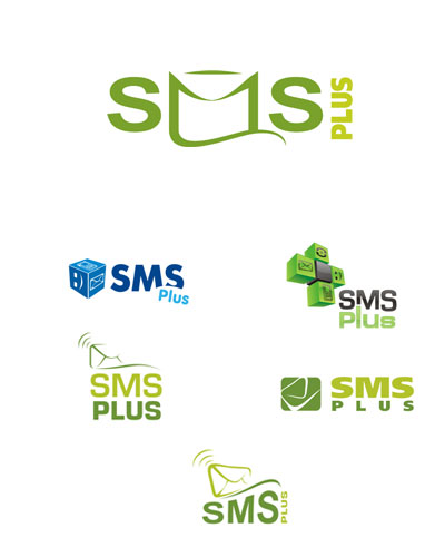 Simple and creative logo for small SMS service company