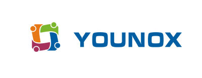 Clean, professional logo for a Younox company